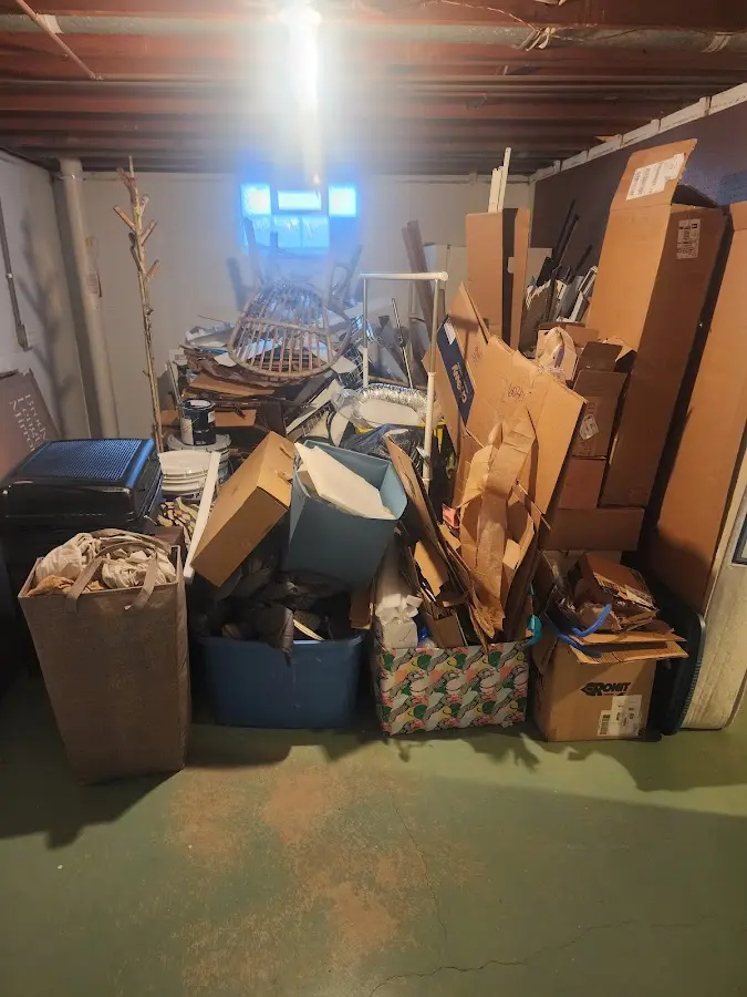 Roll-off dumpster container at job site for 6 Yard Dumpster Rental in Salem